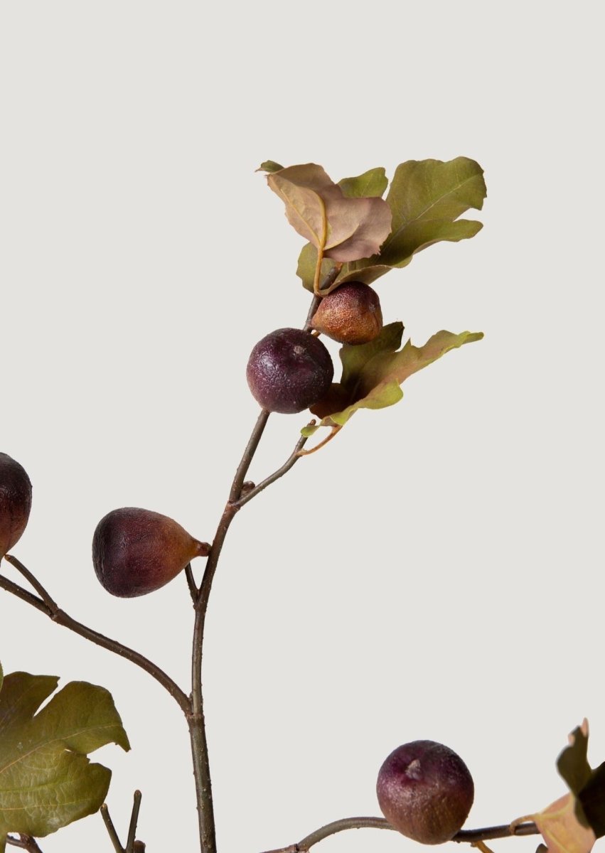 Afloral Dried Look Faux Fig Branch in Eggplant - 37