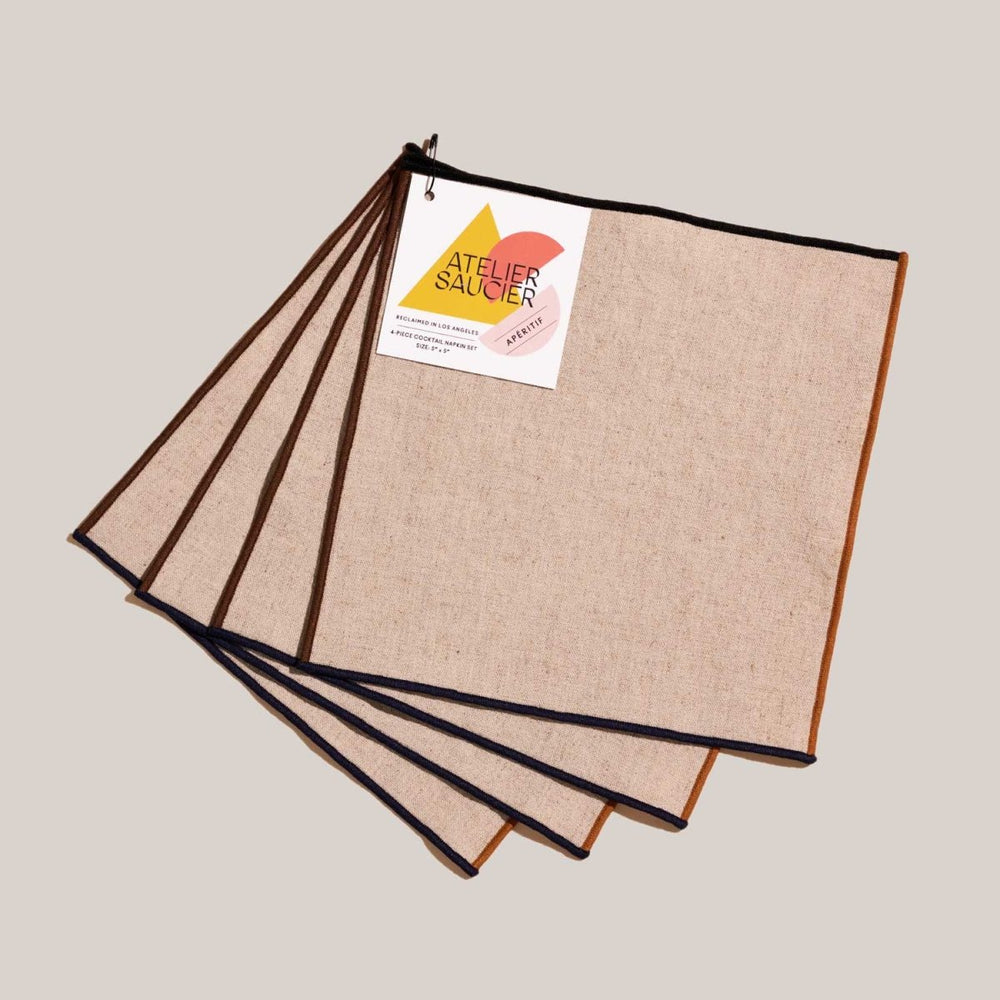 ATELIER SAUCIER Dune Appetizer Napkins | Set of 4 - lily & onyx