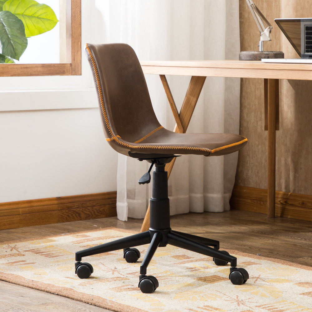 
                      
                        Cesena Faux Leather 360 Swivel Air Lift Office Chair, Antique Brown
                      
                    