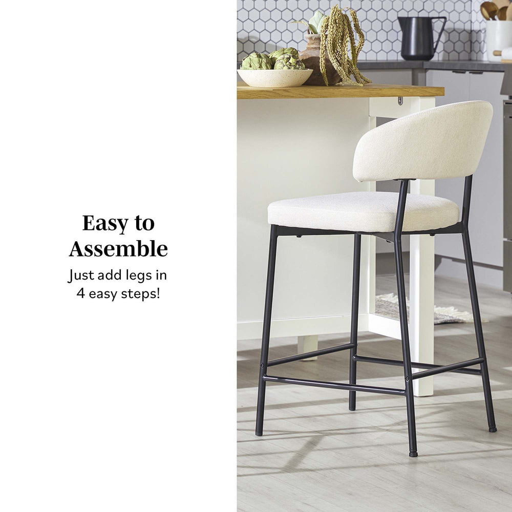 
                      
                        Alexis Modern Curved Back Bar Stool, Set of 2
                      
                    