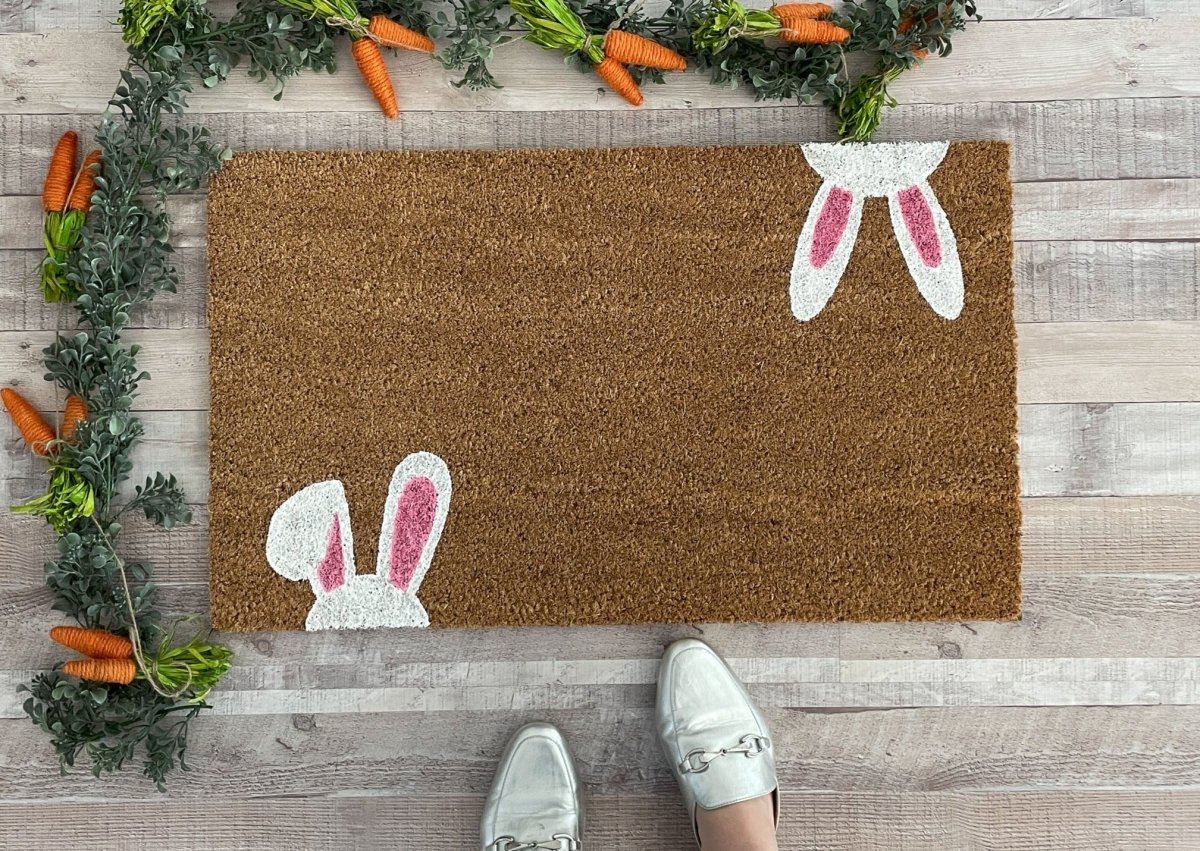 Nickel Designs Custom Doormats Easter Bunny Ears Doormat - lily & onyx