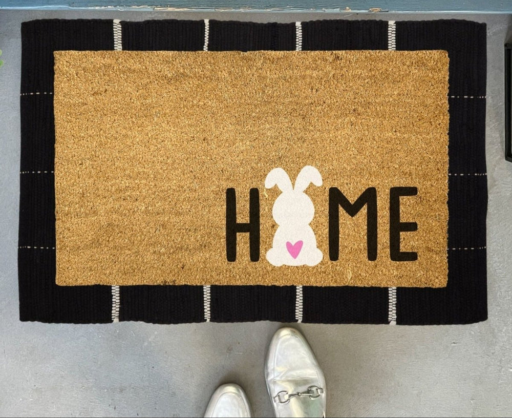 Nickel Designs Custom Doormats Easter Bunny Home Doormat - lily & onyx