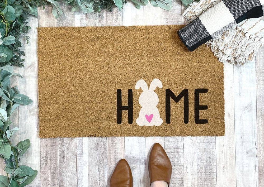 Nickel Designs Custom Doormats Easter Bunny Home Doormat - lily & onyx