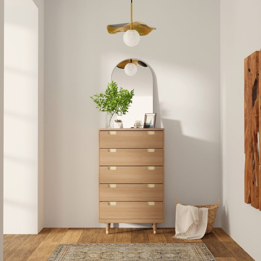 Alpine Furniture Easton Five Drawer Chest - lily & onyx