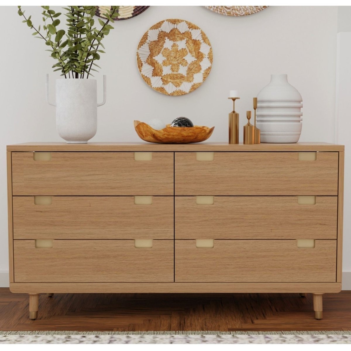 Alpine Furniture Easton Six Drawer Dresser - lily & onyx