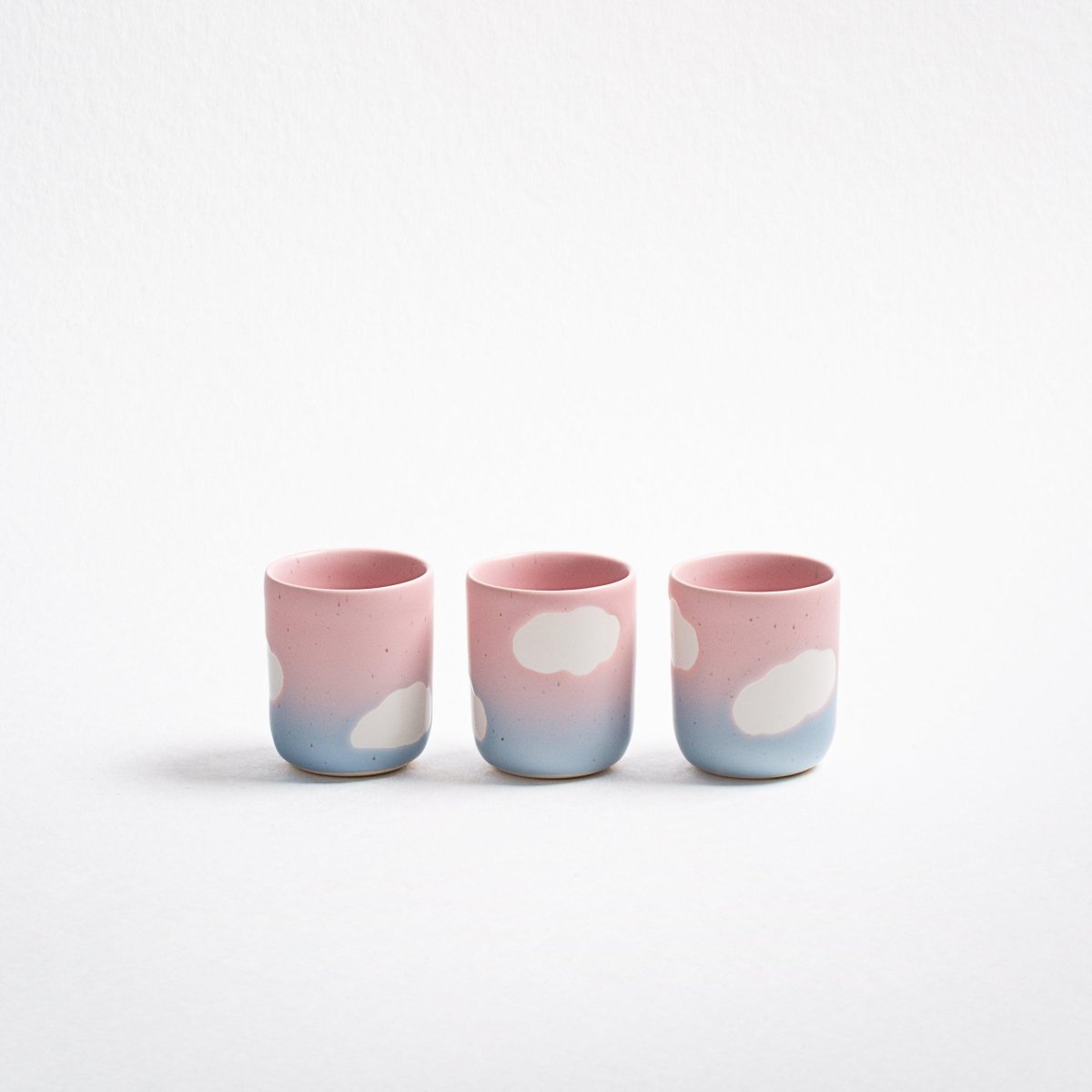 Egg Back Home Cloud Sunset Collection Ceramic Espresso Cups / Egg Cups, Set of 6