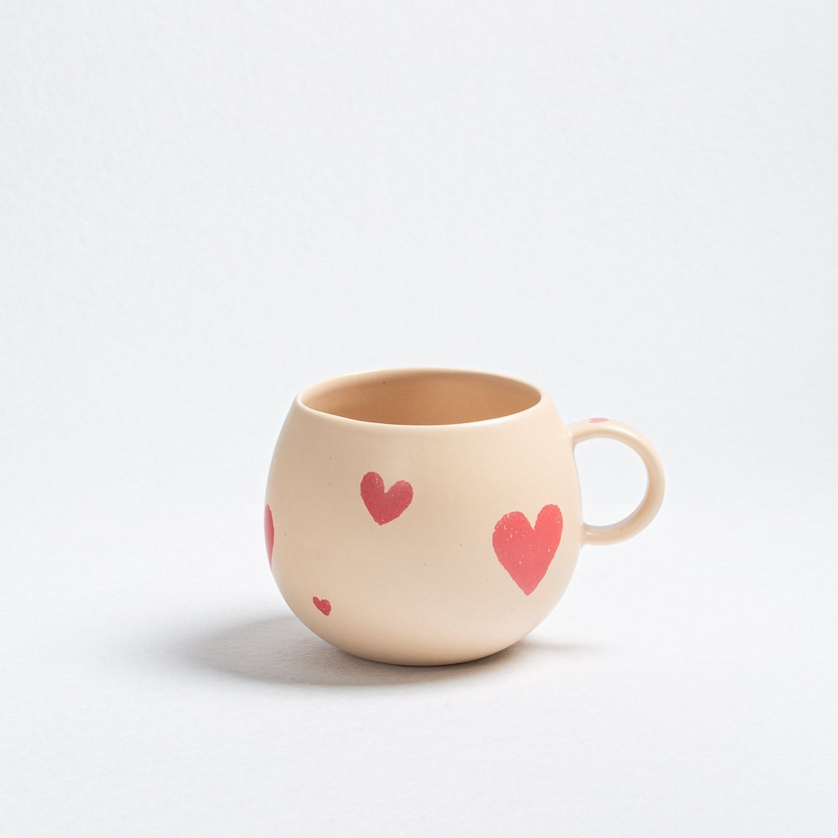 Egg Back Home Cozy Hearts Ceramic Ball Mug 17oz / 500ml — Limited Edition