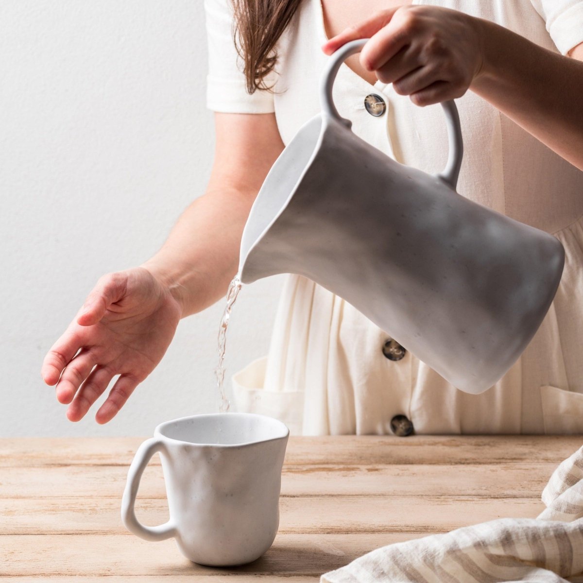 Egg Back Home Organic Nature Shape White Ceramic Mug 10.1oz / 300ml