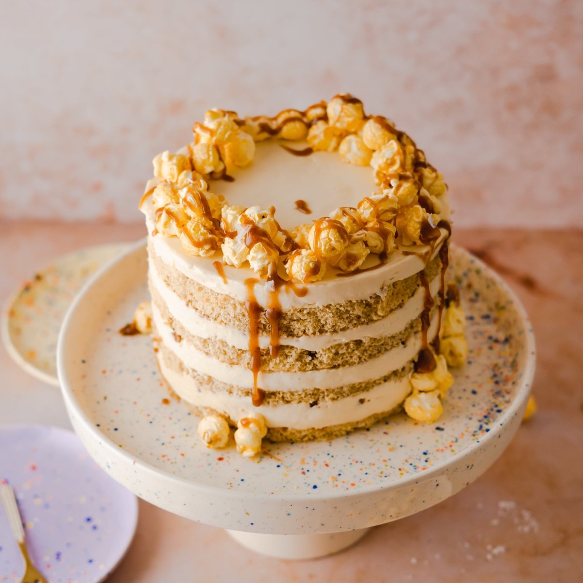 Egg Back Home White Party Collection Cake Stand 11" — Ceramic Serving Piece