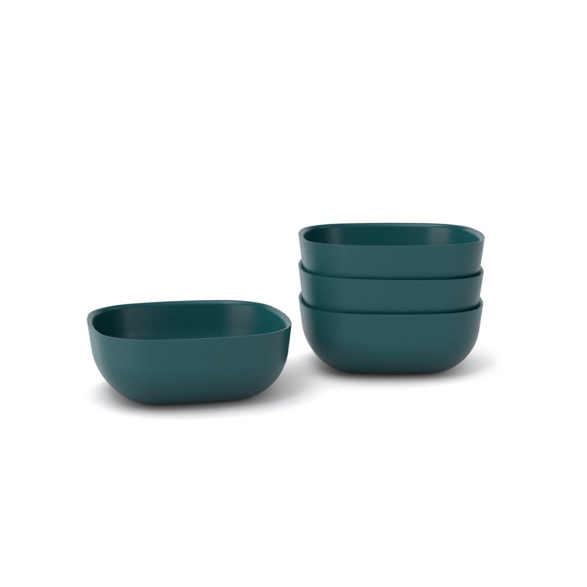 EKOBO Bamboo Cereal Bowl - 4 Piece Set - Blue Abyss