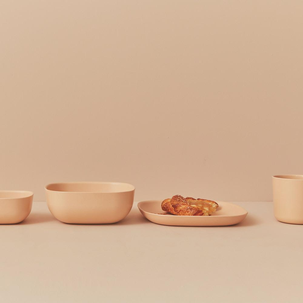 EKOBO Bamboo Cereal Bowl - 4 Piece Set - Blush