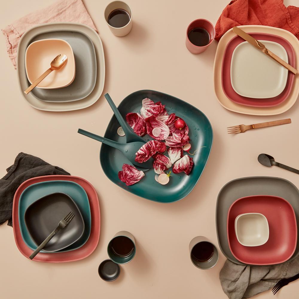 EKOBO Bamboo Cereal Bowl - 4 Piece Set - Spice