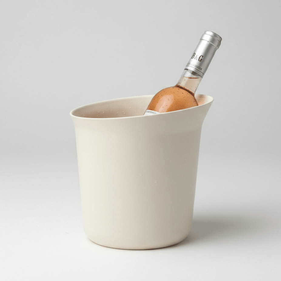 EKOBO Bamboo Champagne & Wine Bucket, Off-White