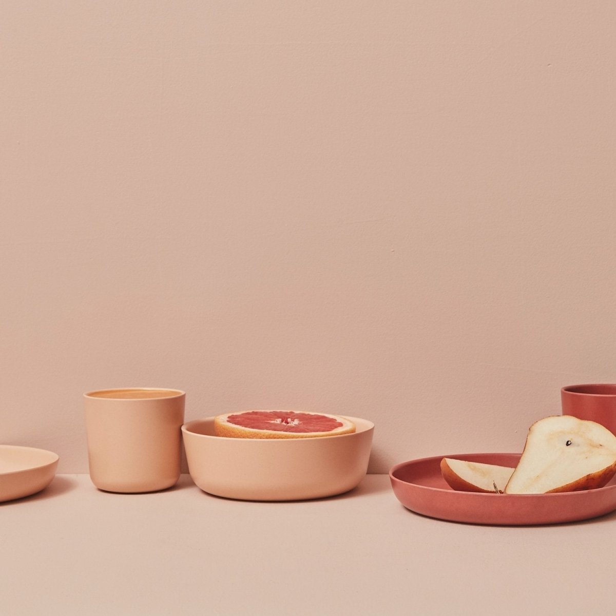 EKOBO Bamboo Kids Bowl, Set of 4 - Blush