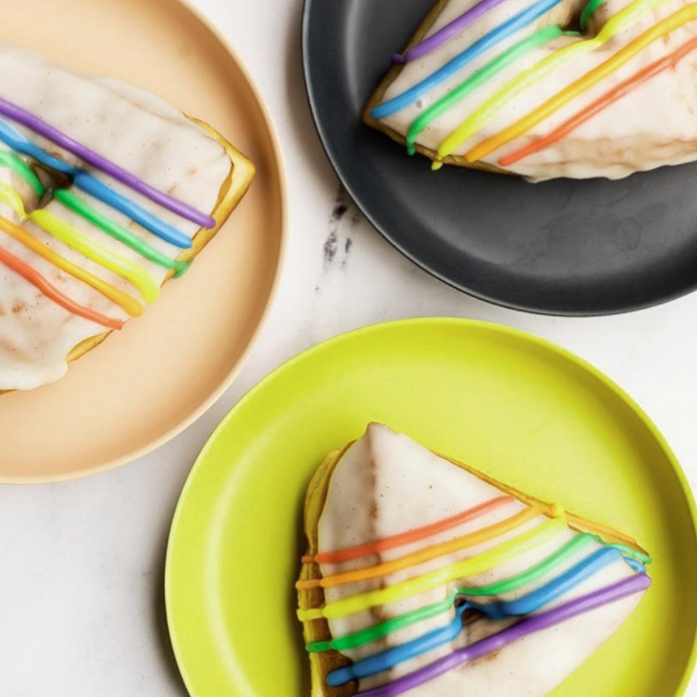 EKOBO Bamboo Kids Plate - Set of 4 - Lime