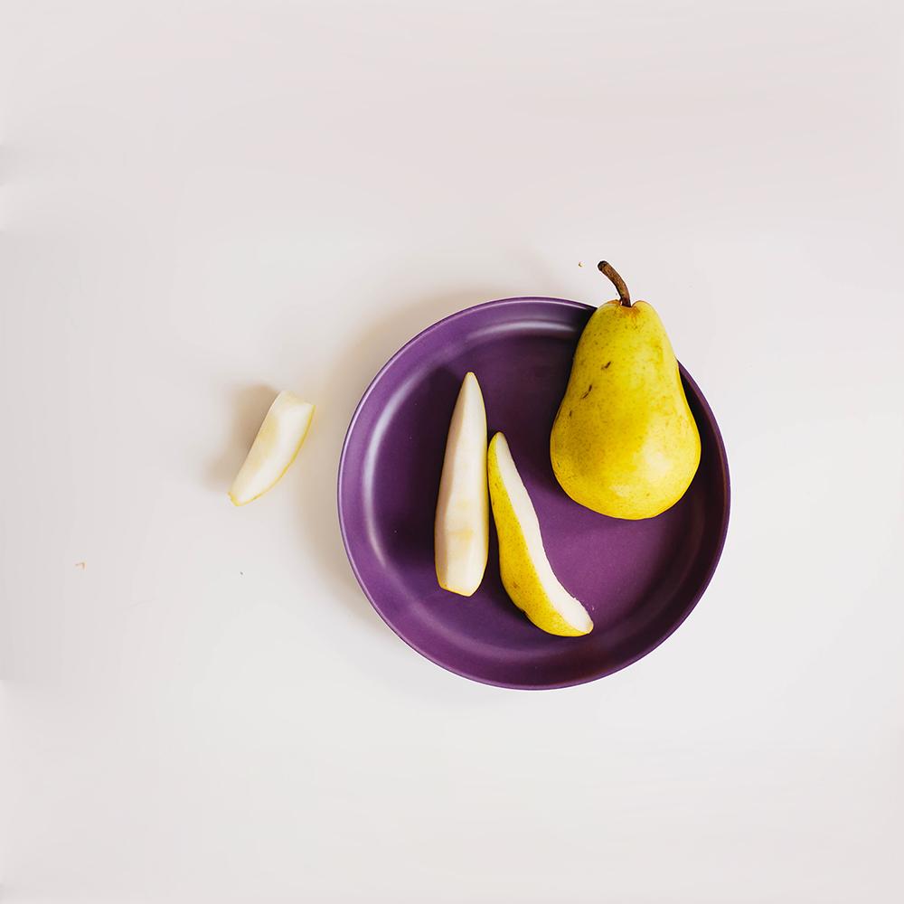 EKOBO Bamboo Kids Plate - Set of 4 - Prune