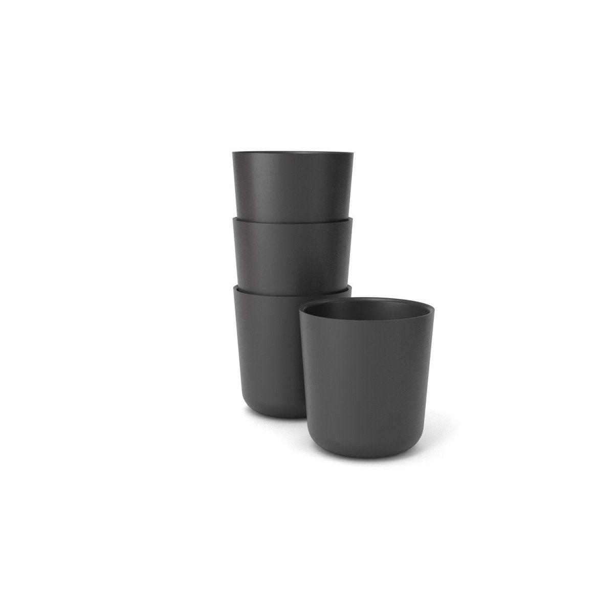 EKOBO Bamboo Medium Cup - 4 Piece Set - Black