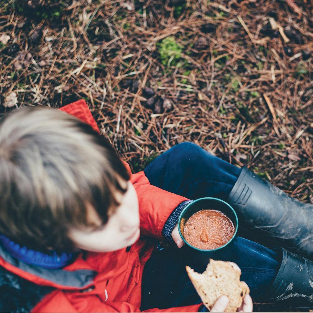 EKOBO Bamboo Medium Cup - 4 Piece Set - Blue Abyss