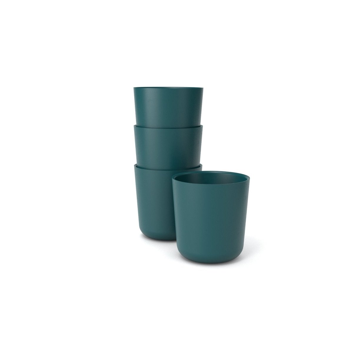 EKOBO Bamboo Medium Cup - 4 Piece Set - Blue Abyss