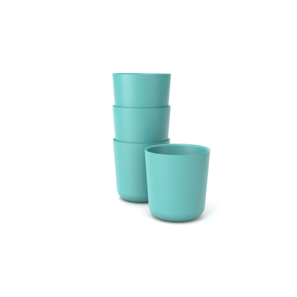 EKOBO Bamboo Medium Cup - 4 Piece Set - Lagoon