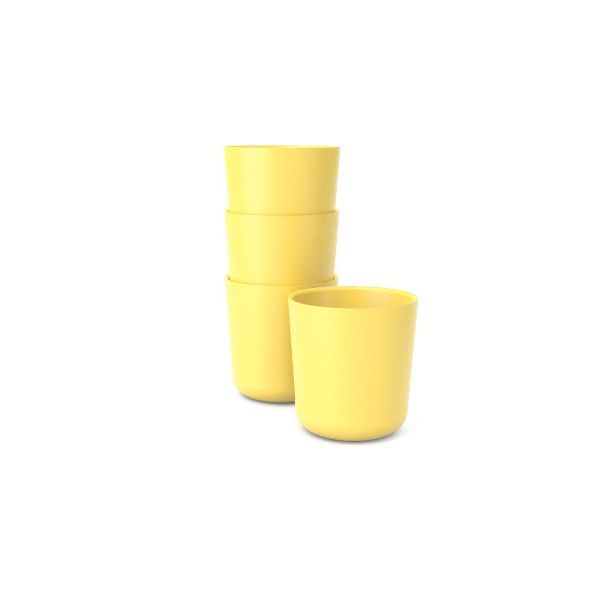 EKOBO Bamboo Medium Cup - 4 Piece Set - Lemon