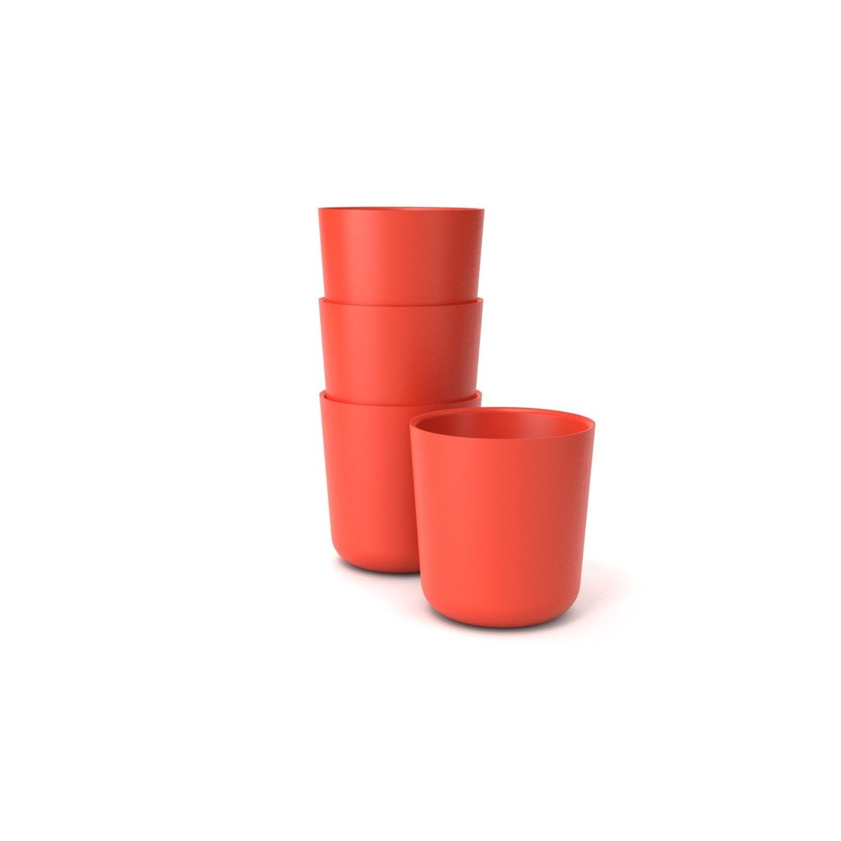 EKOBO Bamboo Medium Cup - 4 Piece Set - Persimmon