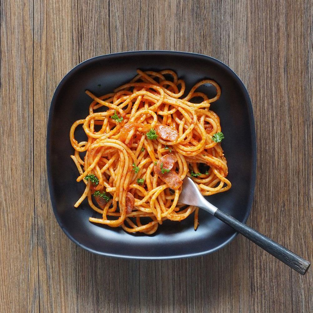 EKOBO Bamboo Pasta Bowl - 4 Piece Set - Black