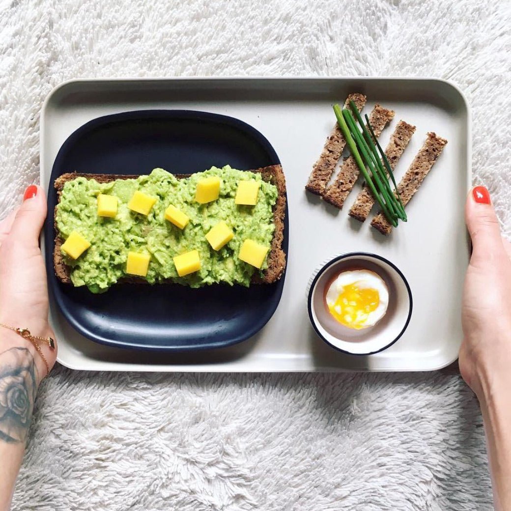 EKOBO Bamboo Side Plate - 4 Piece Set - Black