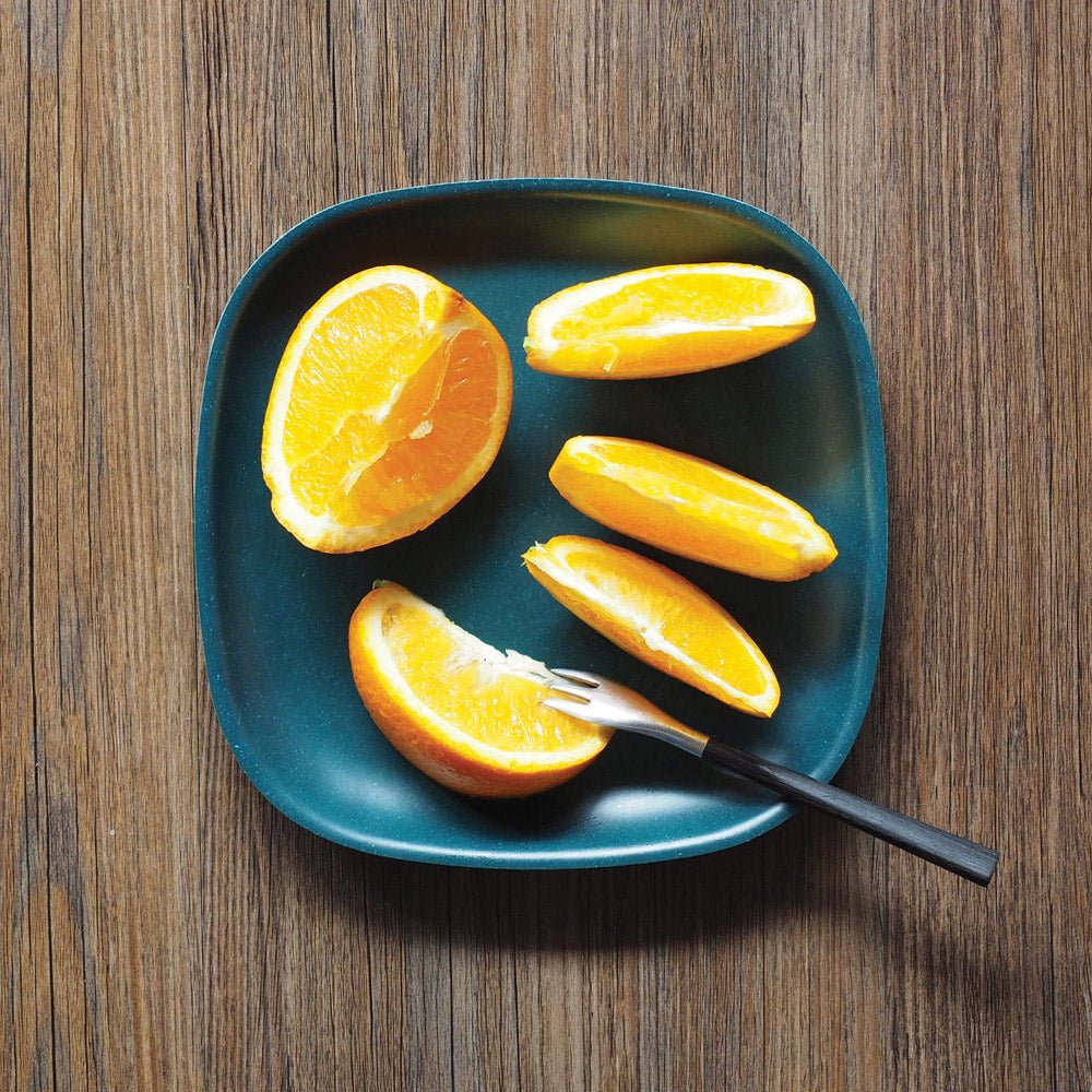 EKOBO Bamboo Side Plate - 4 Piece Set - Blue Abyss