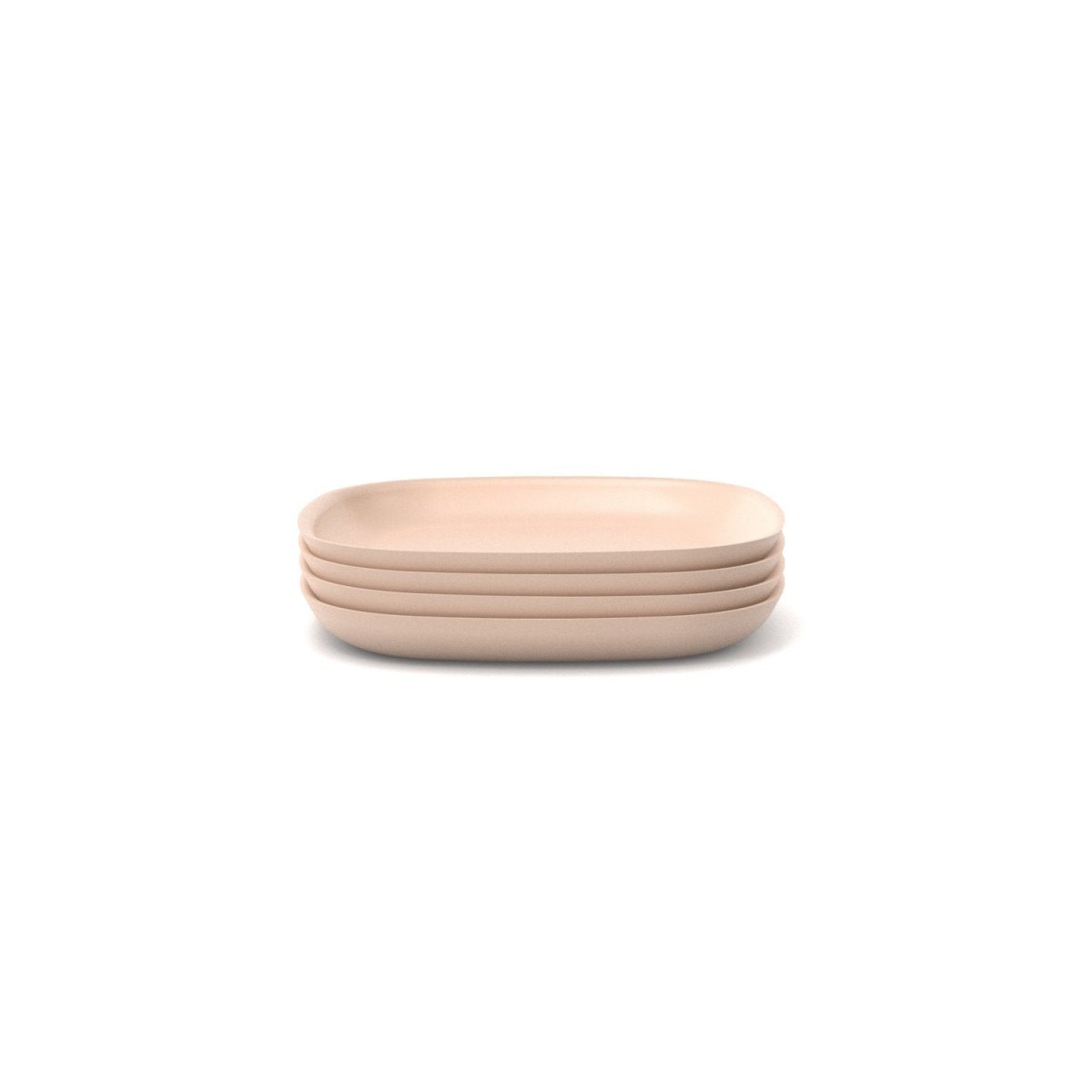 EKOBO Bamboo Side Plate - 4 Piece Set - Blush