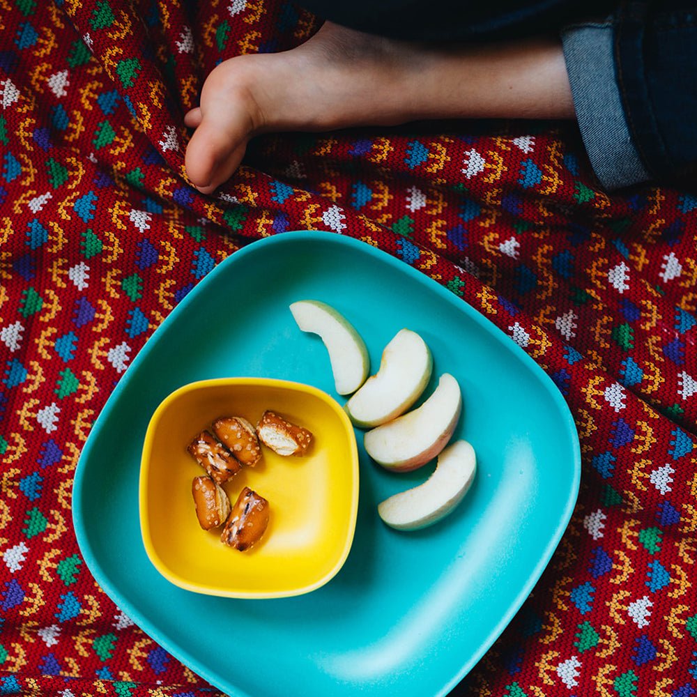 EKOBO Bamboo Side Plate - 4 Piece Set - Lagoon