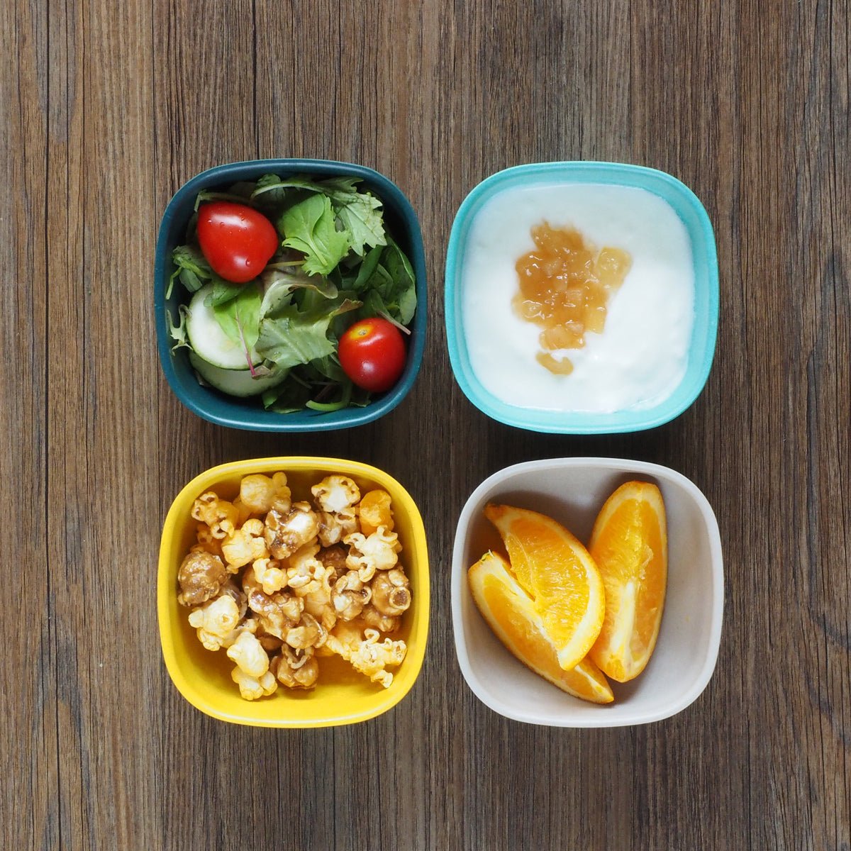 EKOBO Bamboo Small Bowl - 4 Piece Set - Blue Abyss