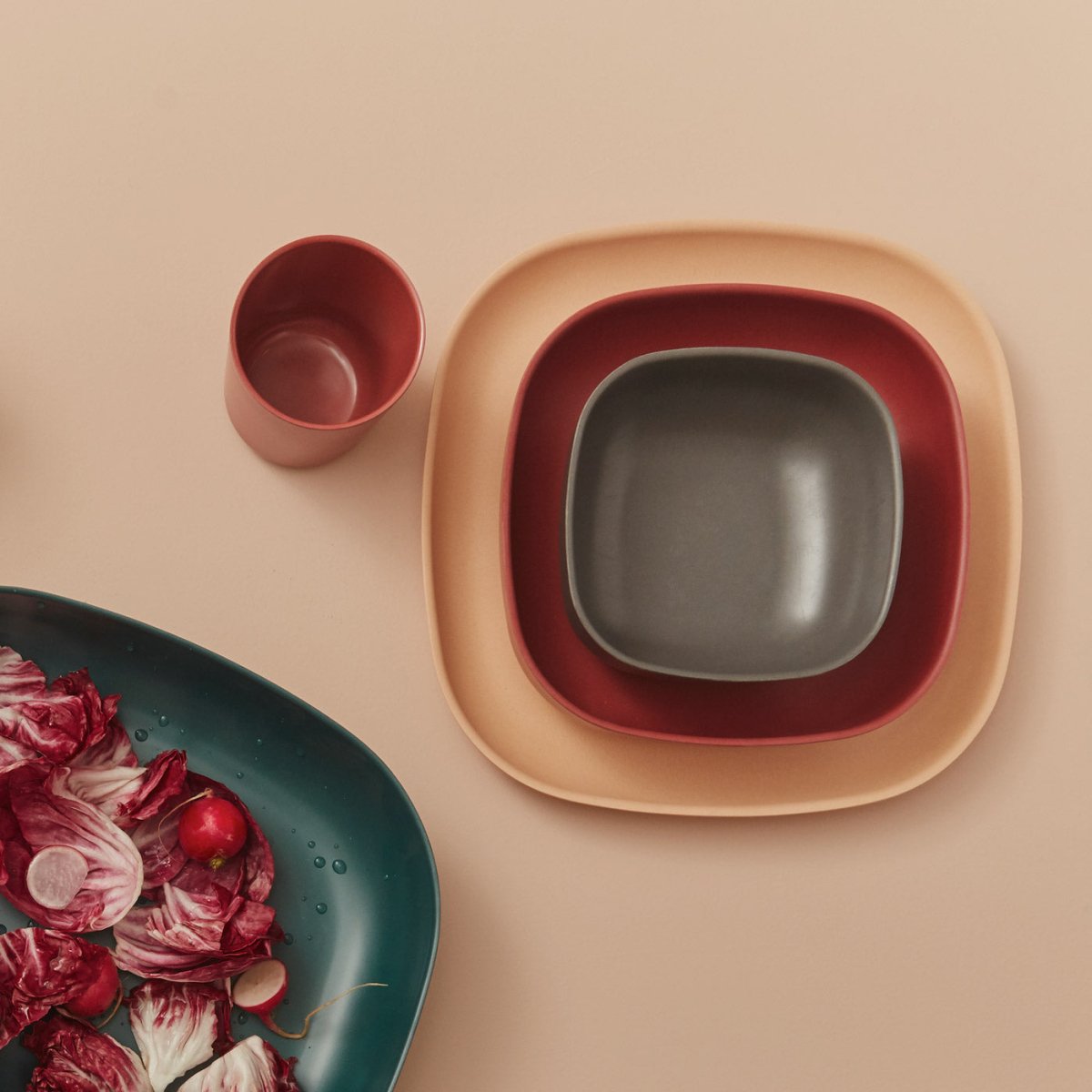 EKOBO Bamboo Small Bowl - 4 Piece Set - Smoke