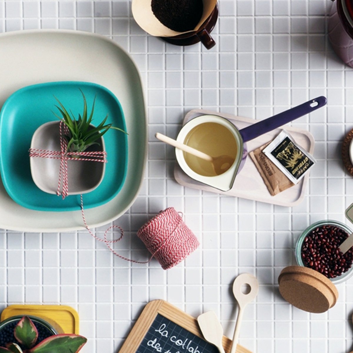 EKOBO Bamboo Small Bowl - 4 Piece Set - Stone