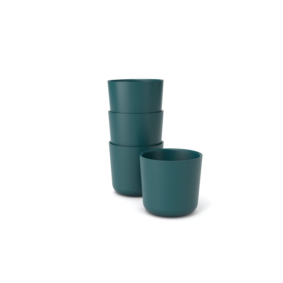 EKOBO Bamboo Small Cup, 4 Piece Set - Blue Abyss