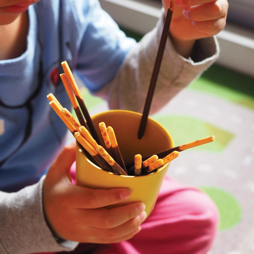 EKOBO Bamboo Small Cup, 4 Piece Set - Lemon