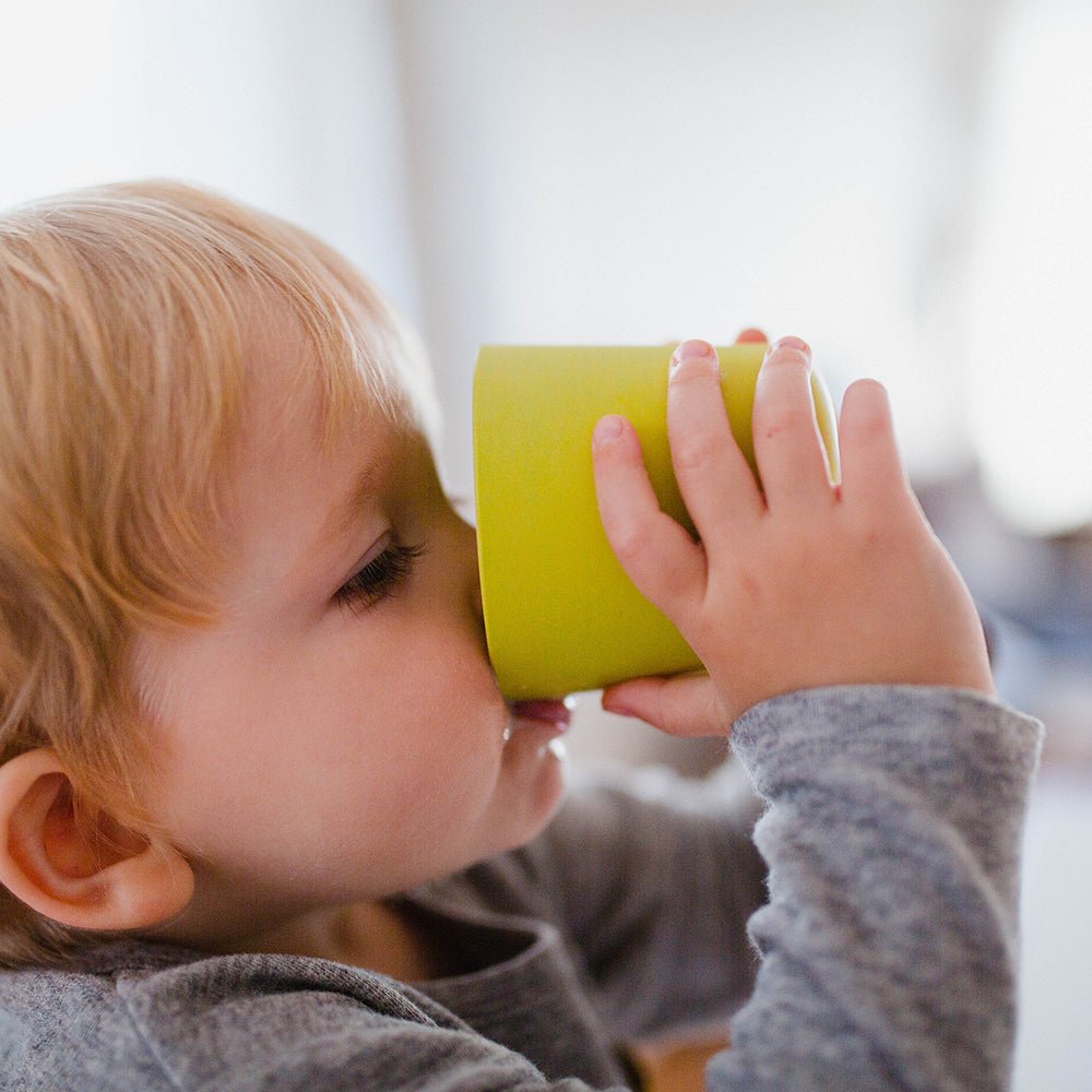 EKOBO Bamboo Small Cup, 4 Piece Set - Lime