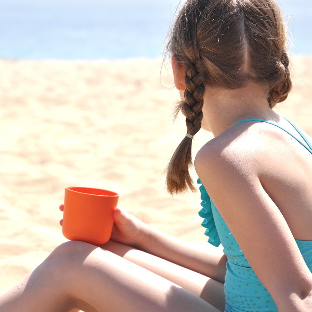 EKOBO Bamboo Small Cup, 4 Piece Set - Persimmon