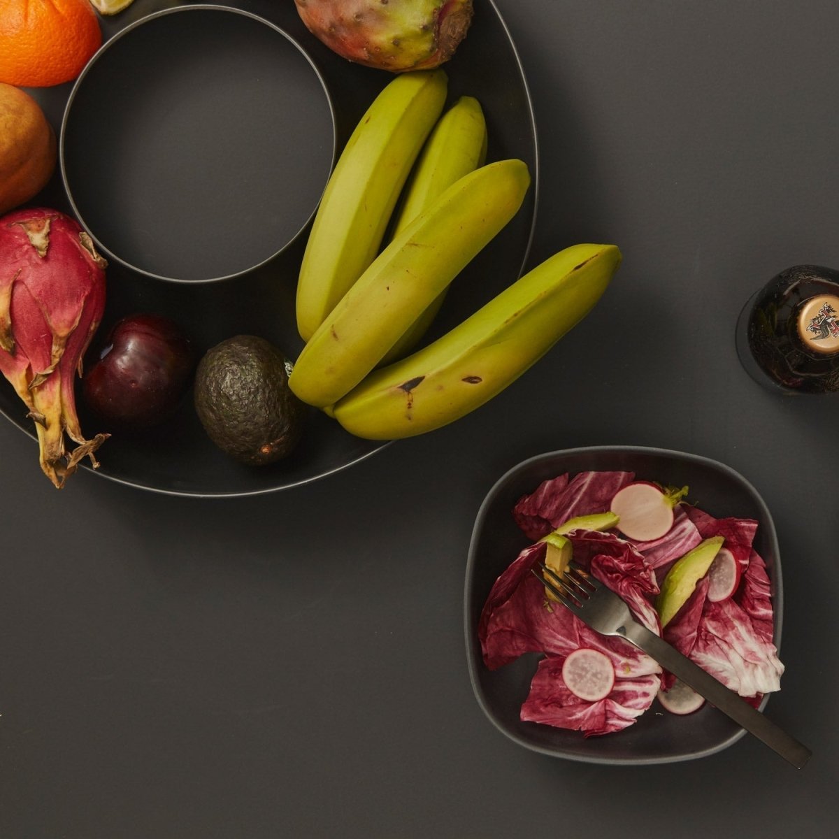 EKOBO Bamboo Solo Salad Bowl, Set of 4 - Black