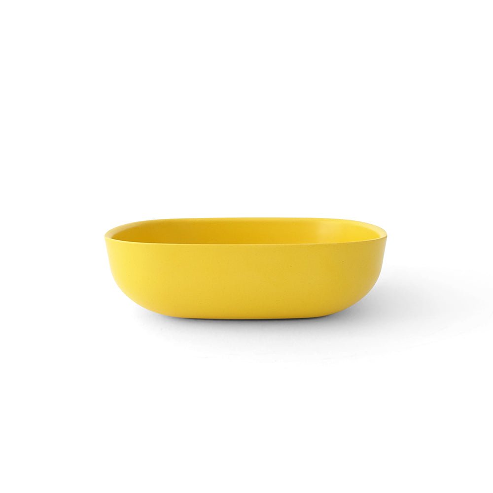 EKOBO Bamboo Solo Salad Bowl, Set of 4 - Lemon