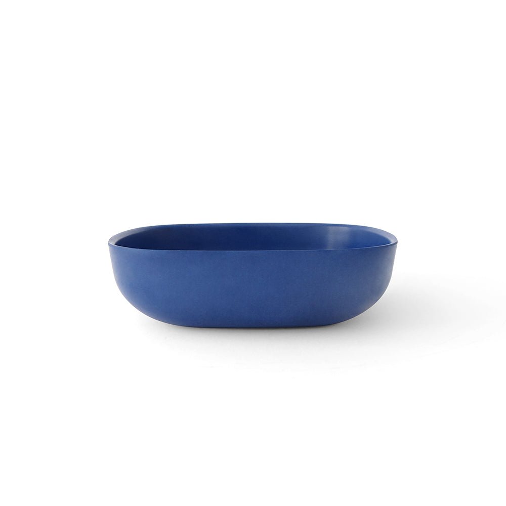EKOBO Bamboo Solo Salad Bowl, Set of 4 - Royal Blue
