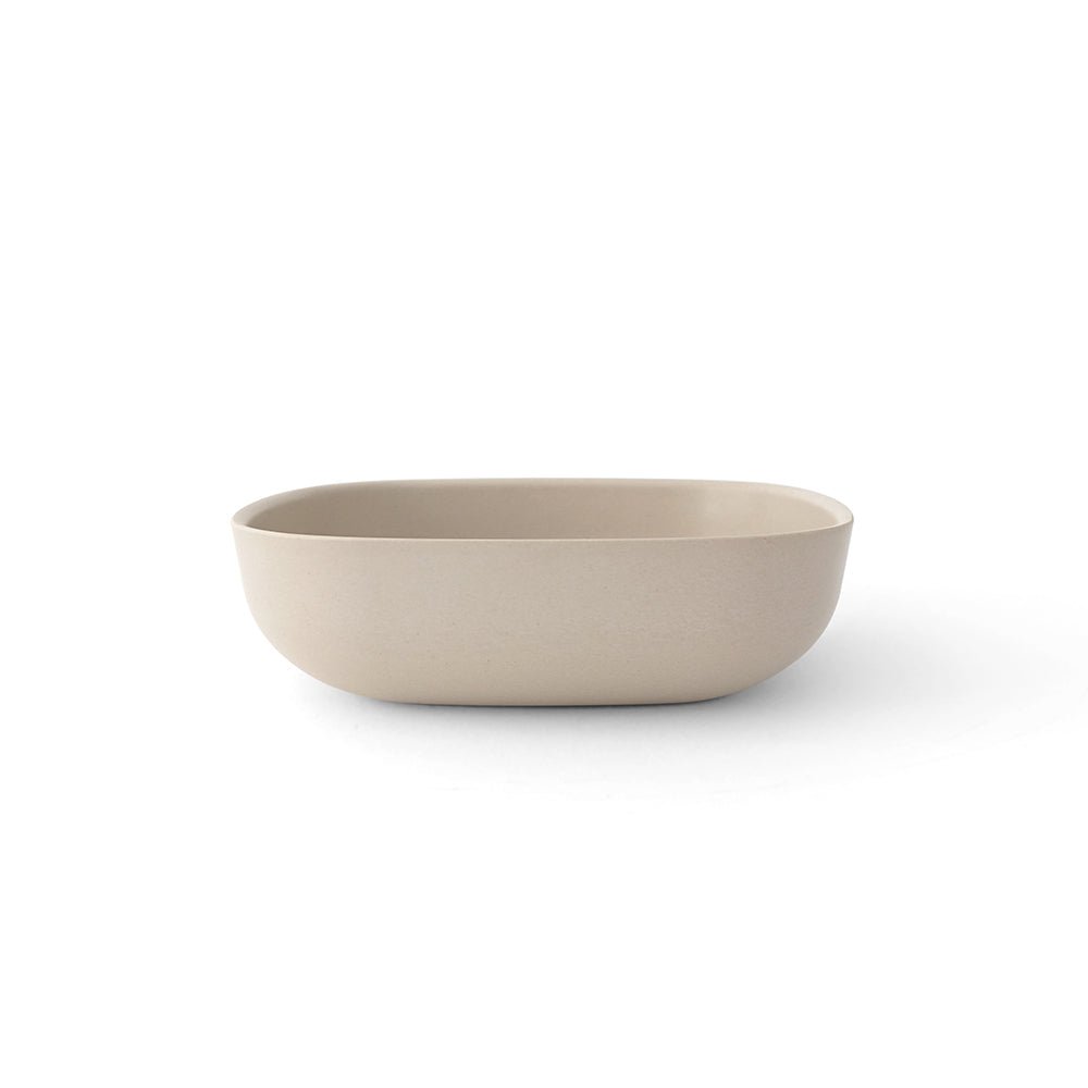 EKOBO Bamboo Solo Salad Bowl, Set of 4 - Stone