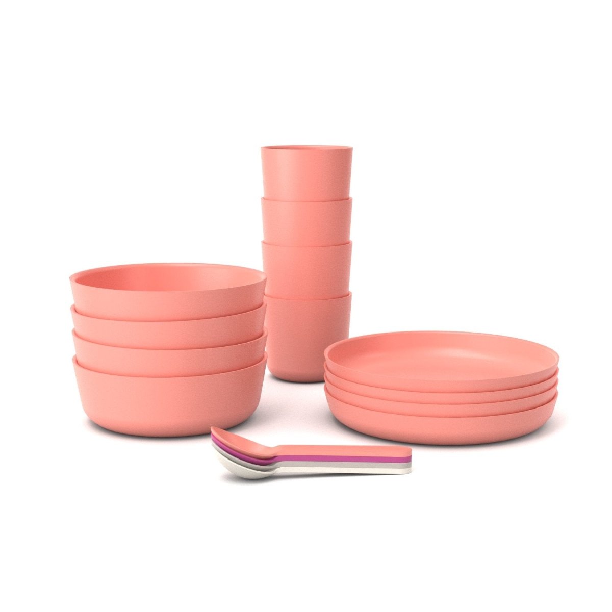 EKOBO The Original Kid Dinnerware Set - Coral