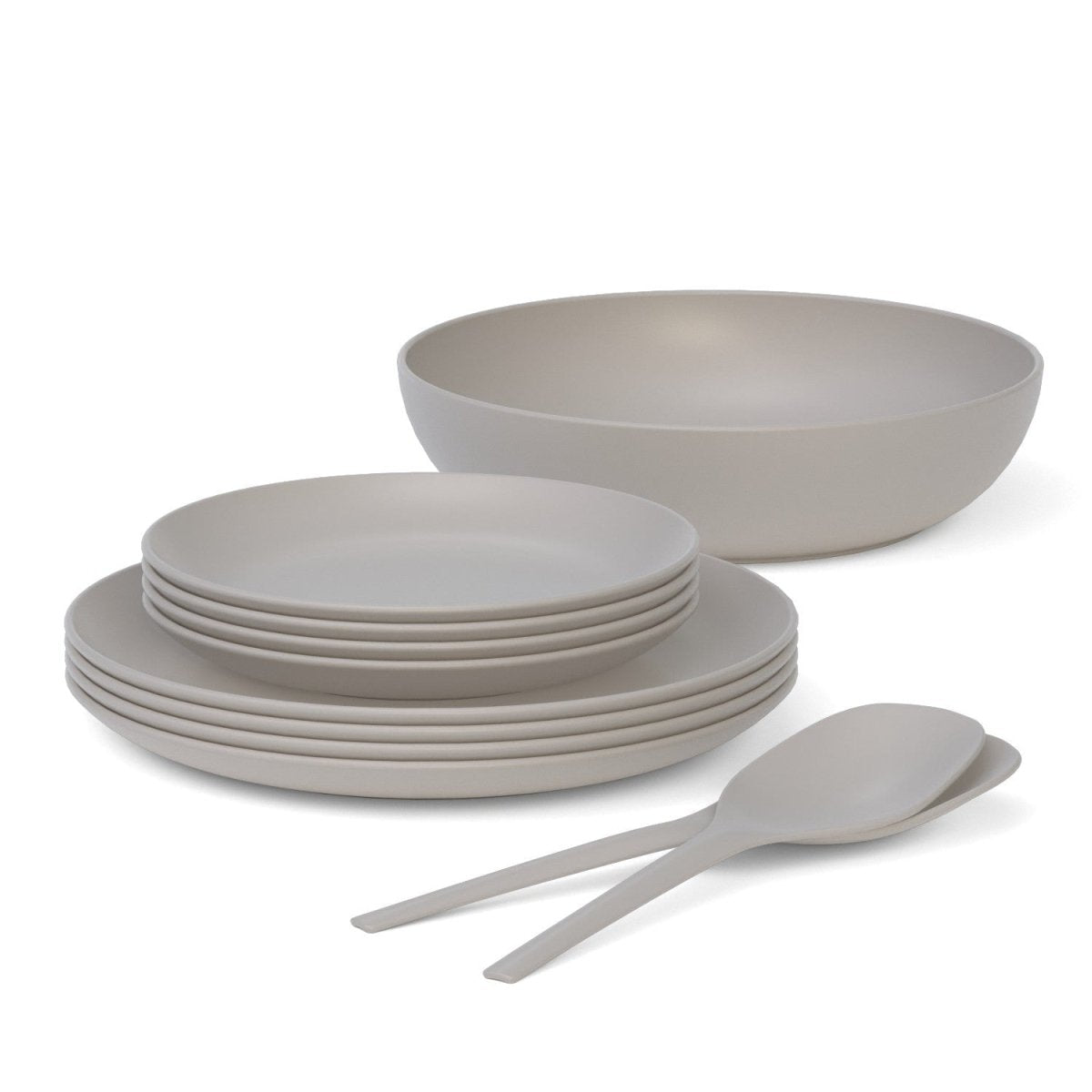 EKOBO The Round Get Together Dinnerware Set - Stone
