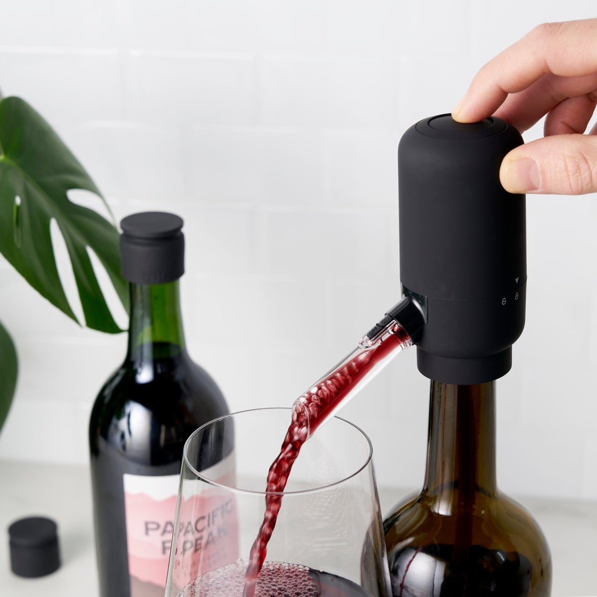 True Electric Aerating Wine Dispenser with Stoppers - lily & onyx