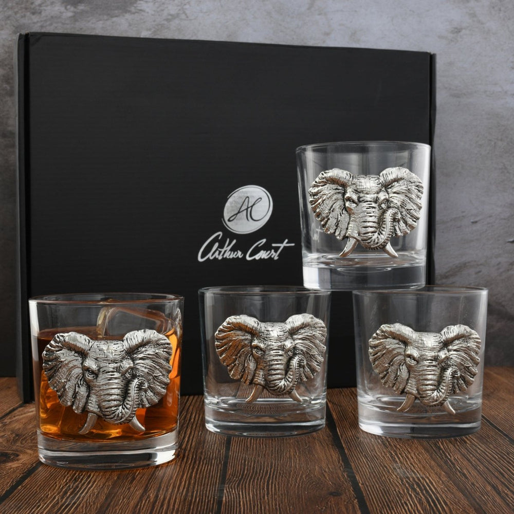 
                      
                        Arthur Court Designs Elephant Bar Glasses, Set of 4 - lily & onyx
                      
                    