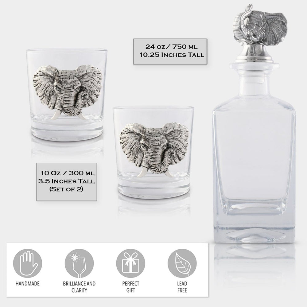 
                      
                        Arthur Court Designs Elephant Decanter Set with Glasses - lily & onyx
                      
                    