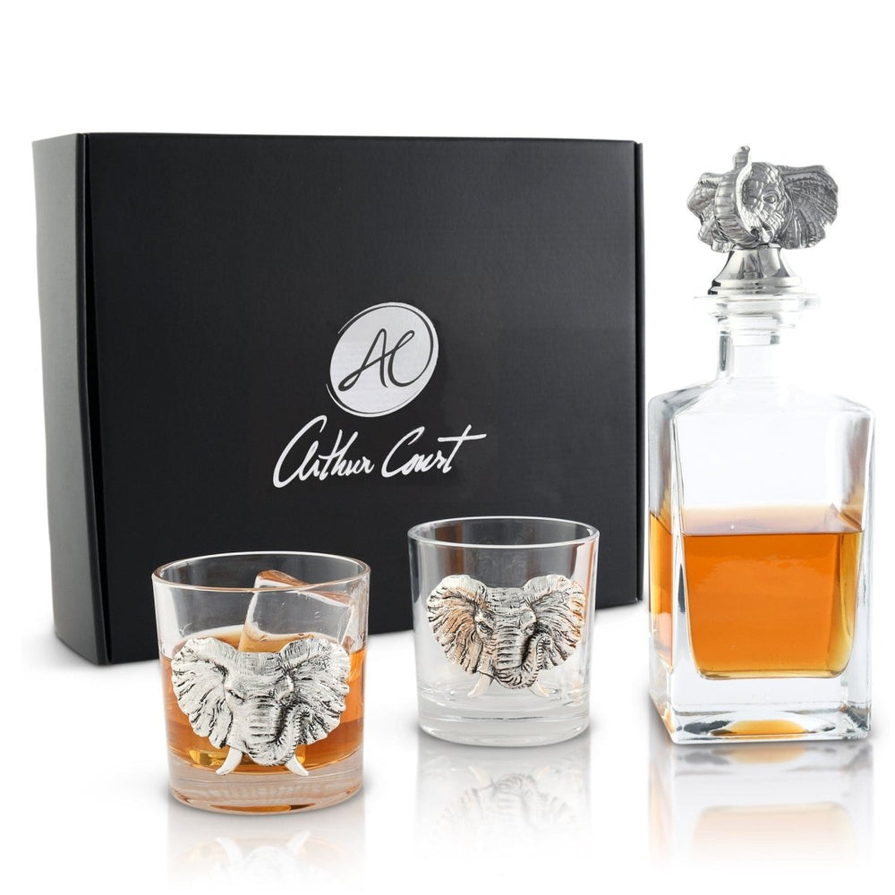 
                      
                        Arthur Court Designs Elephant Decanter Set with Glasses - lily & onyx
                      
                    