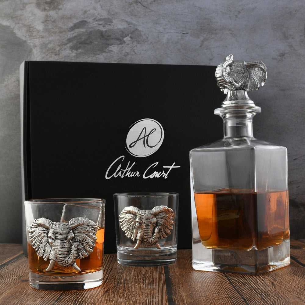 
                      
                        Arthur Court Designs Elephant Decanter Set with Glasses - lily & onyx
                      
                    