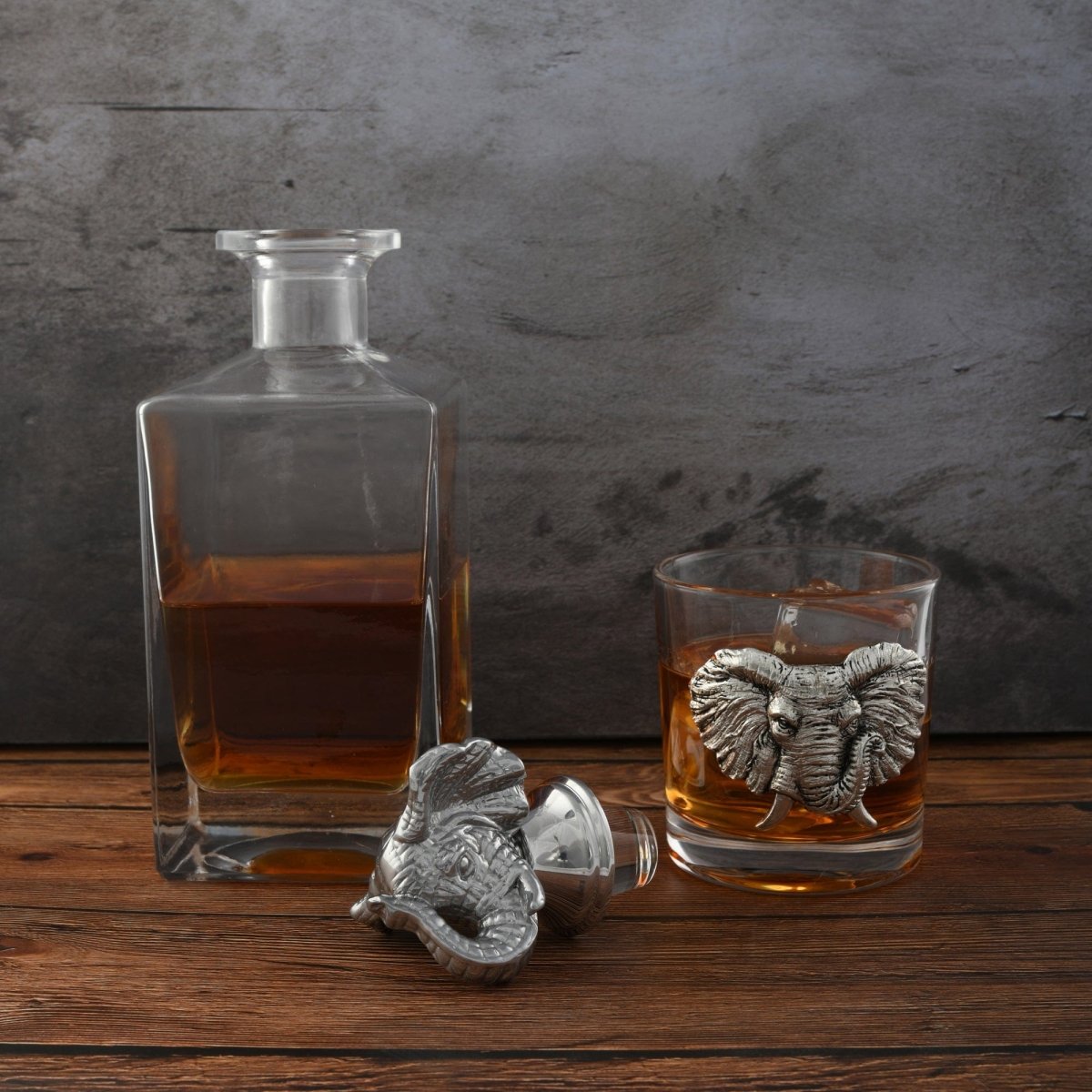 Arthur Court Designs Elephant Decanter Set with Glasses - lily & onyx